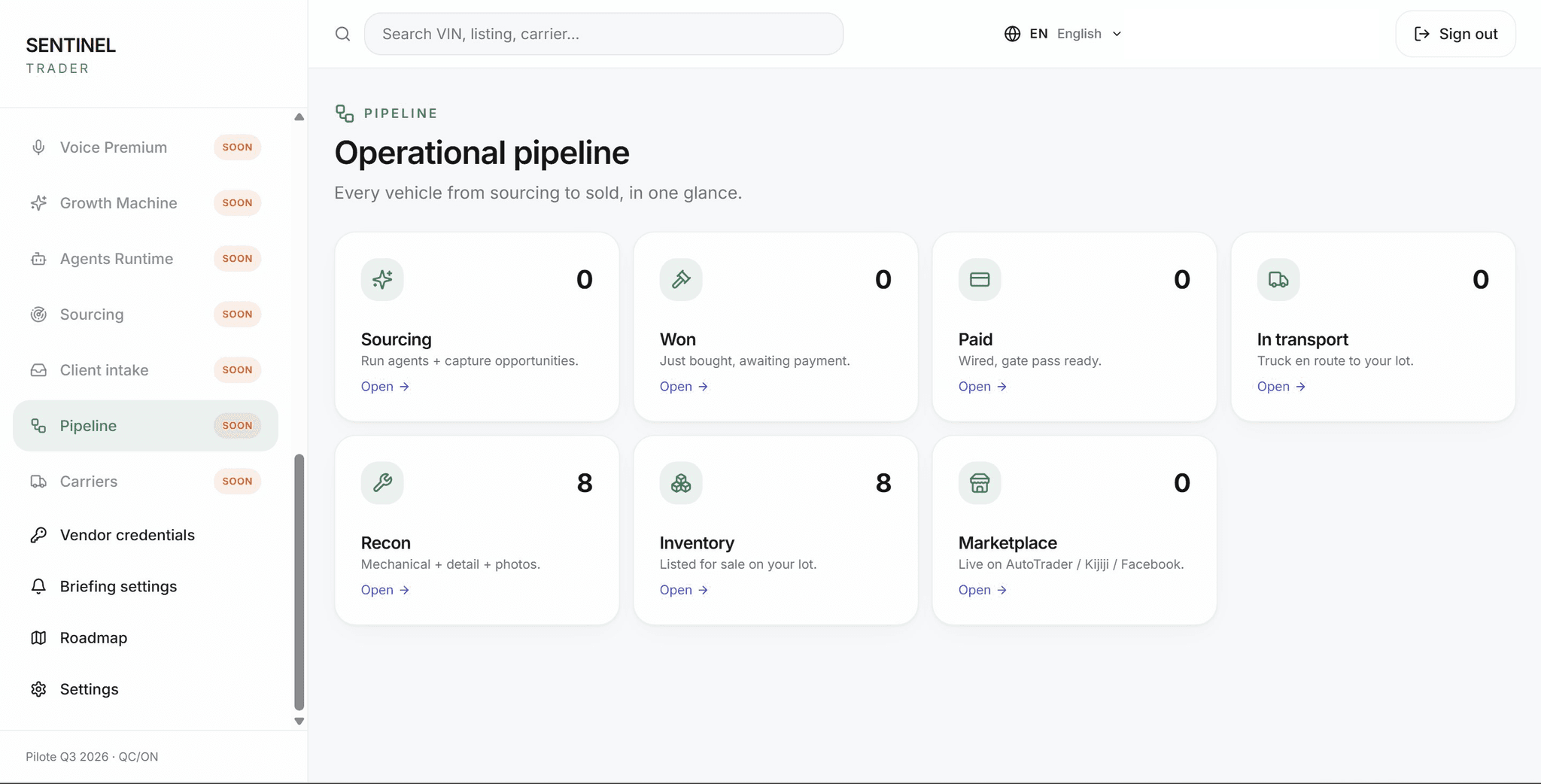 End-to-end pipeline